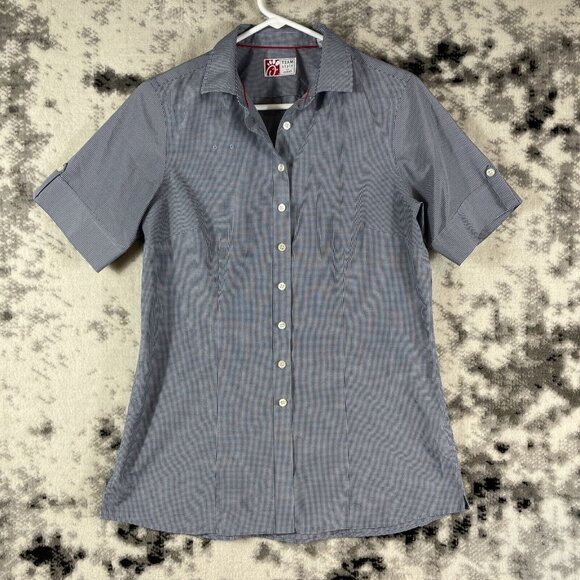 Chickfila Polo Womens Size Medium Blue Career Uniform - Picture 1 of 9